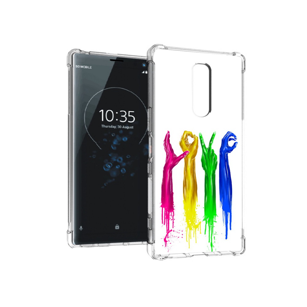 

Чехол MyPads Tocco для Sony Xperia 1 яркие руки love (PT141276.244.707), Прозрачный, Tocco