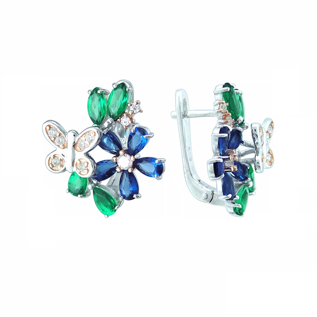 

Серьги из серебра с сапфиром Balex Jewellery 2405937368, 2405937368