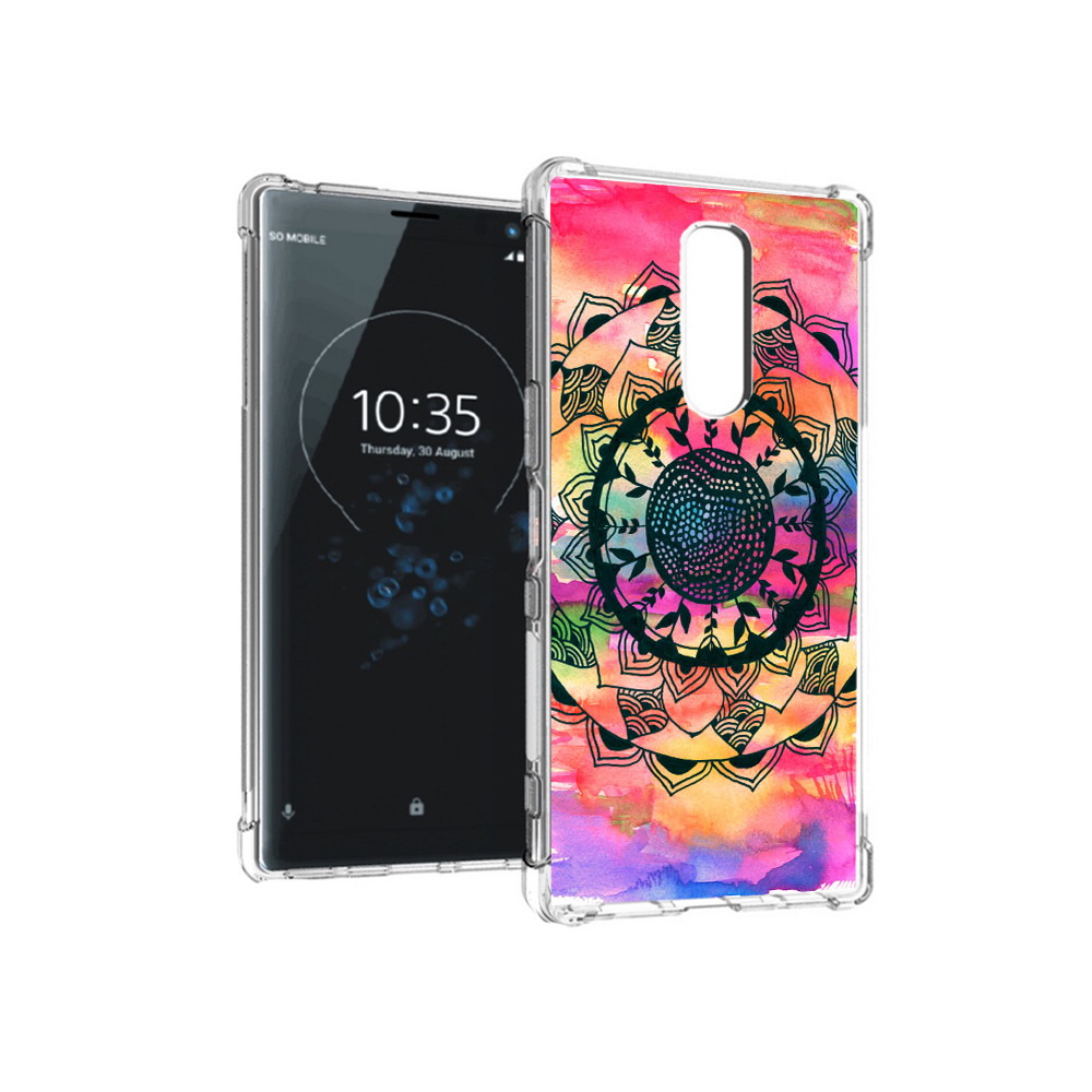 

Чехол MyPads Tocco для Sony Xperia 1 яркая абстракция круглый цветок (PT141276.244.704), Прозрачный, Tocco