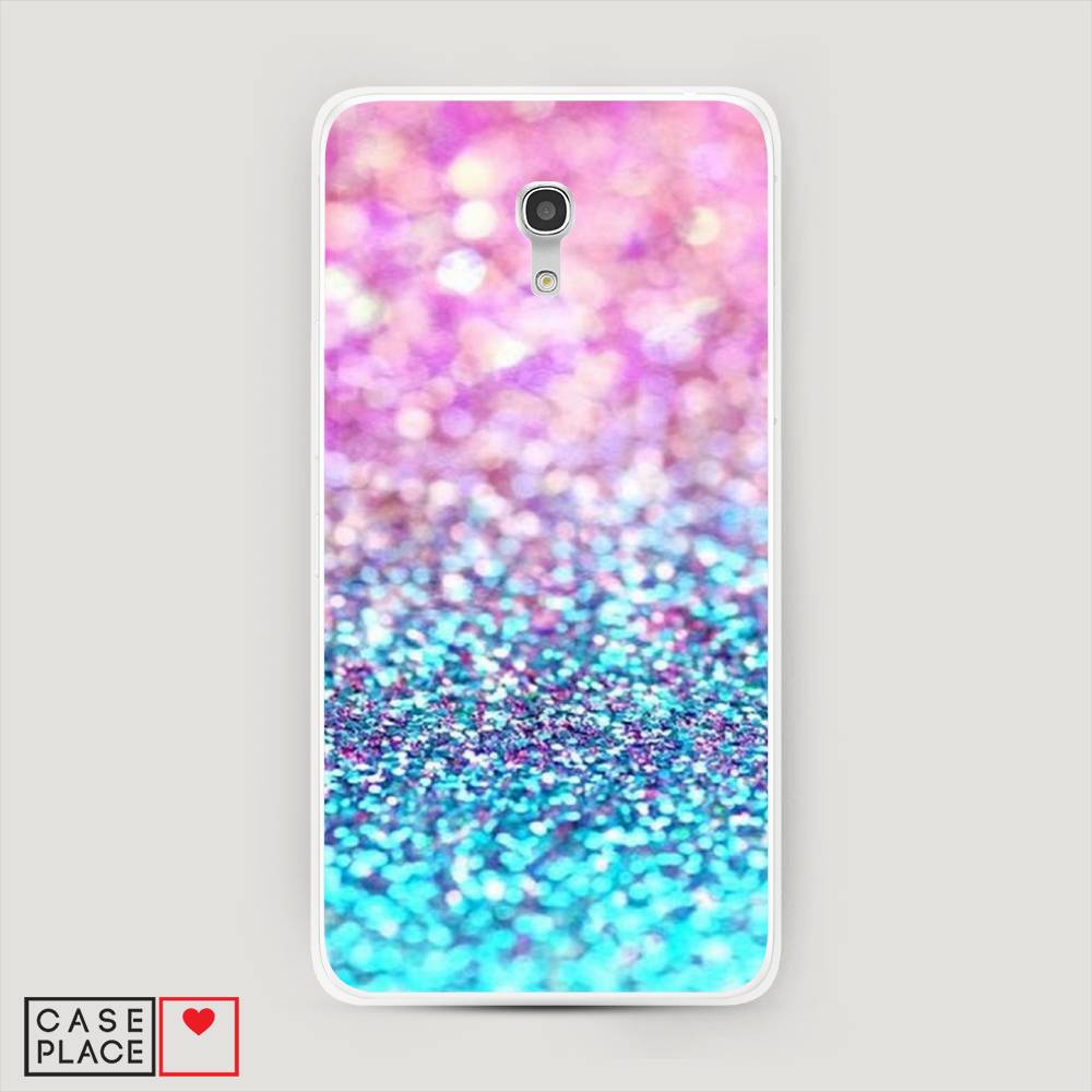 

Силиконовый чехол "Розово-голубые глиттеры рисунок" на Alcatel Pixi 4 (5) 5045D