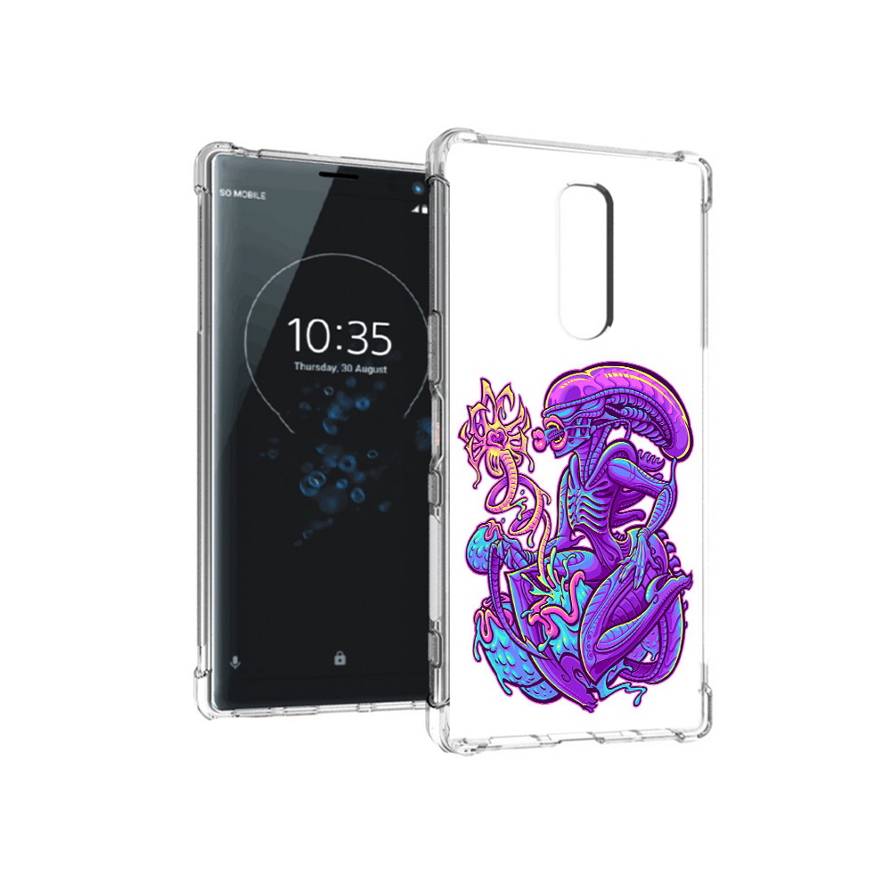 

Чехол MyPads Tocco для Sony Xperia 1 чужой фиолетовый цвет (PT141276.244.693), Прозрачный, Tocco