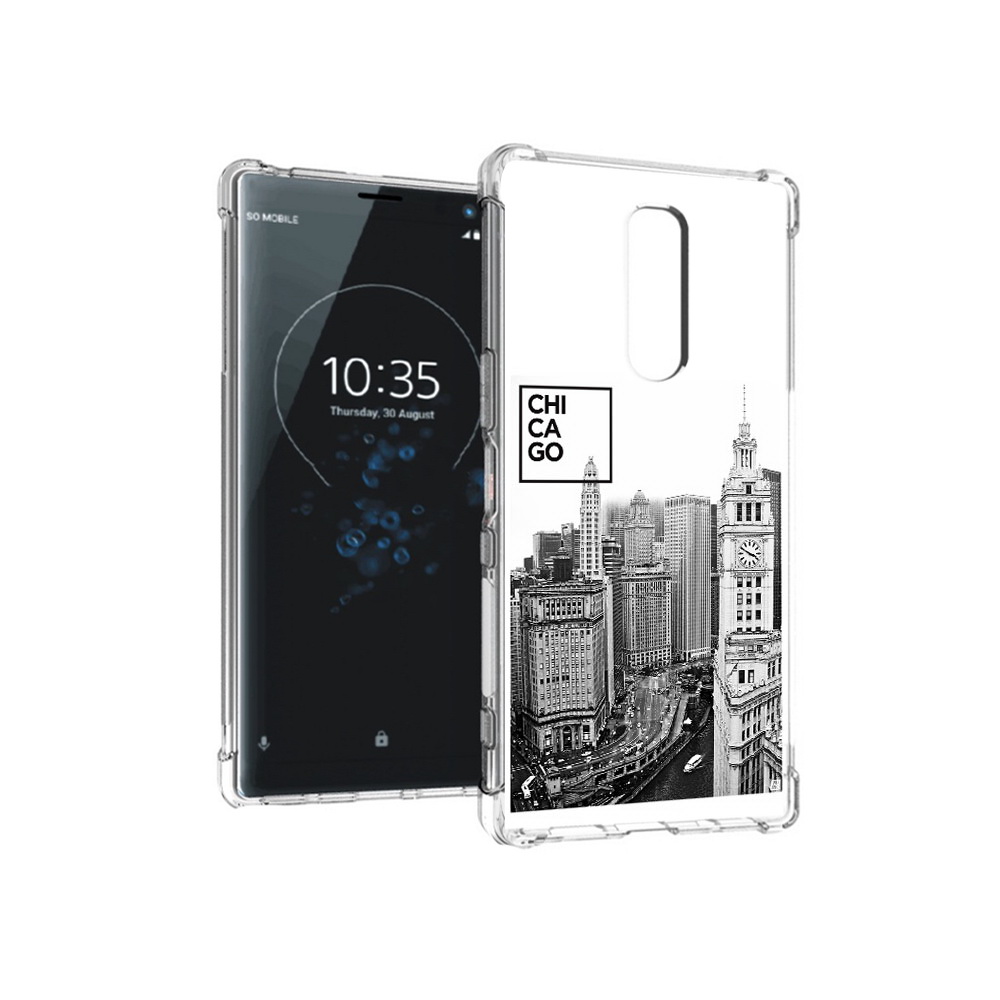 

Чехол MyPads Tocco для Sony Xperia 1 черно белый чикаго (PT141276.244.689), Прозрачный, Tocco