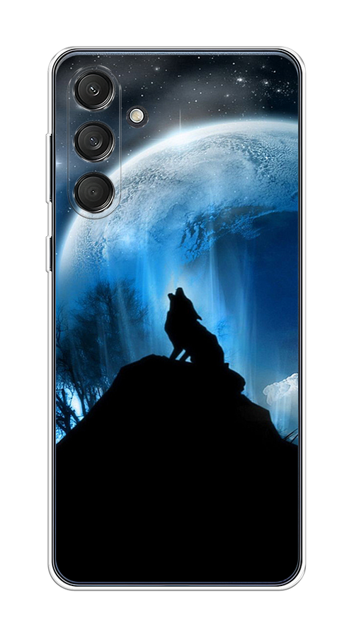 

Чехол на Samsung Galaxy M55 "Волк 2", Синий;черный;белый, 2109650-1