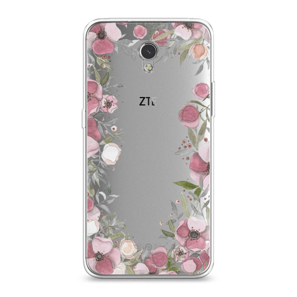 

Чехол Awog на ZTE Blade V7 / ЗТЕ Блэйд V7 "Розовая цветочная рамка", Разноцветный, 131150-8