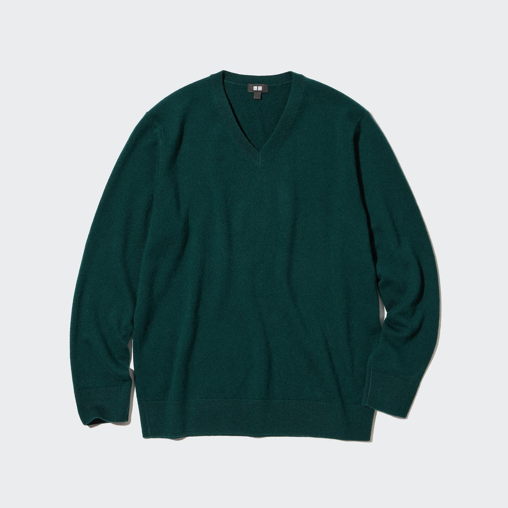 Пуловер мужской UNIQLO 451599COL58 зеленый S (доставка из-за рубежа)
