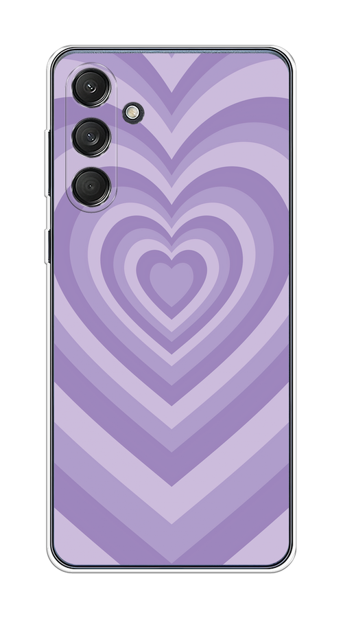 

Чехол на Samsung Galaxy M55 "Violet heart latte", Фиолетовый, 2109650-1