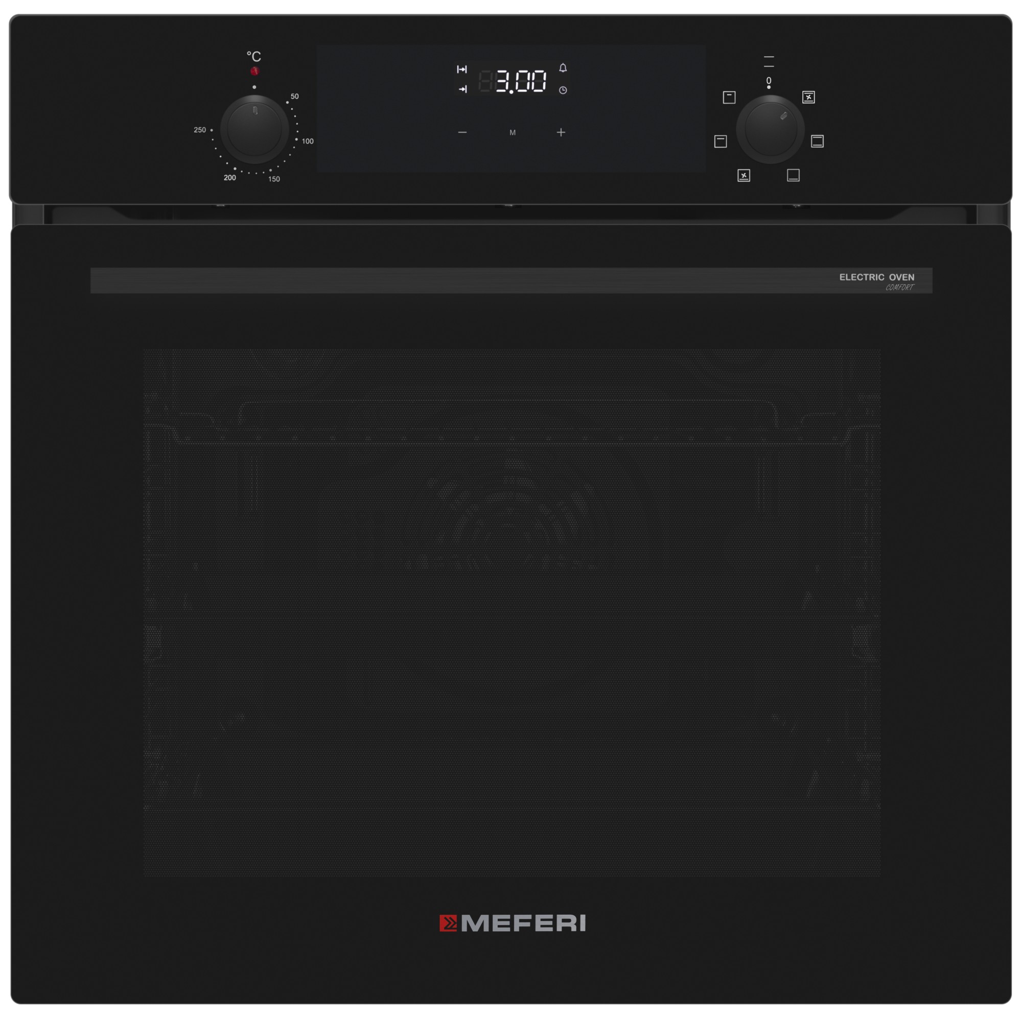 

Встраиваемый электрический духовой шкаф Meferi MEO607BK COMFORT черный, MEO607BK