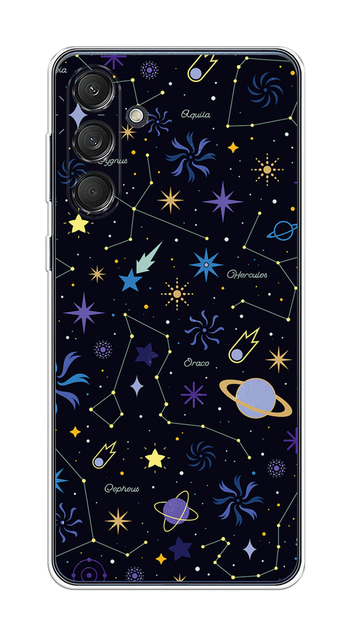 

Чехол на Samsung Galaxy M55 "Цветной космос", Желтый, 2109650-1
