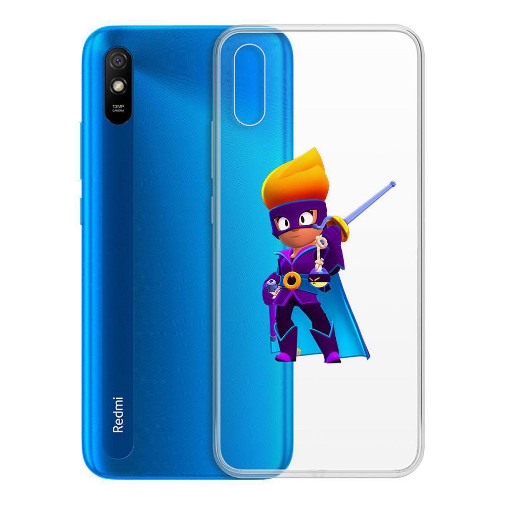 

Чехол-накладка Brawl Stars-Амбер де Ла Вега для Xiaomi Redmi 9A, Прозрачный