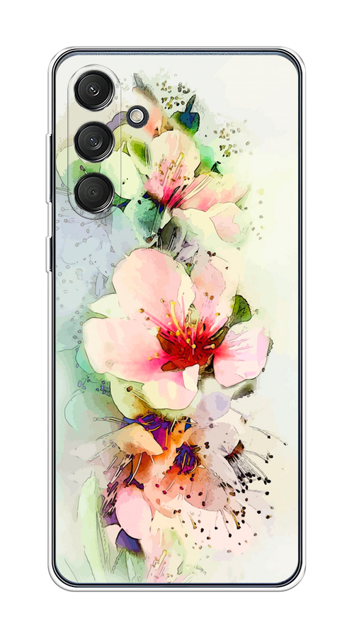 

Чехол на Samsung Galaxy M55 "Нежные цветы", Зеленый;розовый, 2109650-1