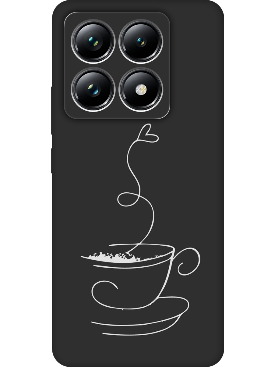 

Силиконовый чехол на Xiaomi 14T Pro с принтом "Кружечка кофе" матовый черный, Черный;белый;серый, 785979061