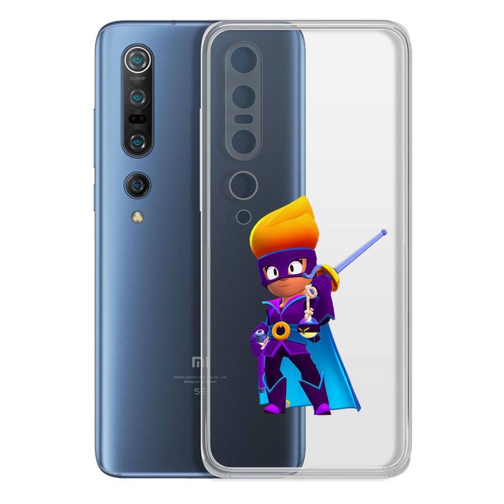 

Чехол-накладка Brawl Stars-Амбер де Ла Вега для Xiaomi Mi 10/Mi 10 Pro, Прозрачный