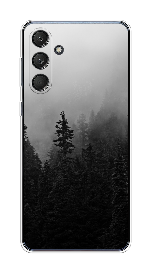 

Чехол на Samsung Galaxy M55 "Туманный лес", Серый;черный, 2109650-1