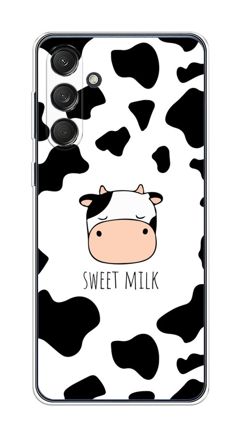 

Чехол на Samsung Galaxy M55 "Sweet milk", Розовый;белый;черный, 2109650-1