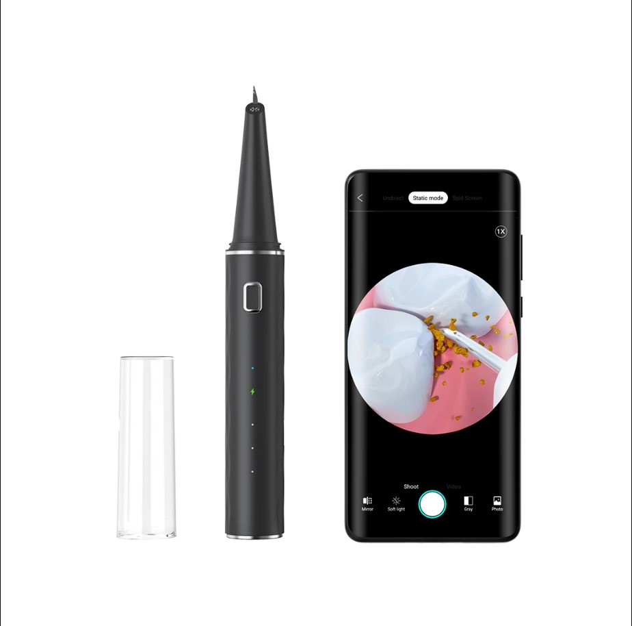 

Смарт скалер Sunuo T12 Pro Ультразвуковой, с камерой, черный, T12 Pro черный