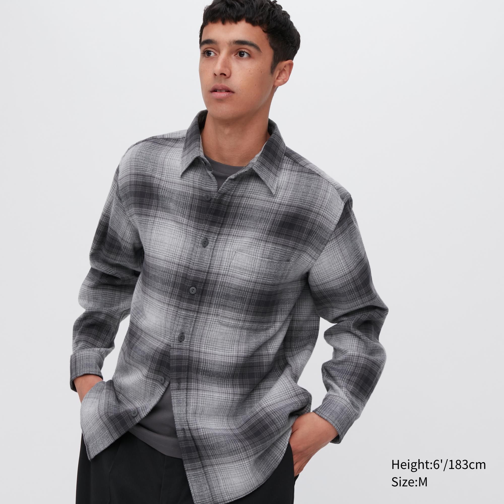 

Рубашка мужская UNIQLO 451300COL07 серая M (доставка из-за рубежа), 451300COL07