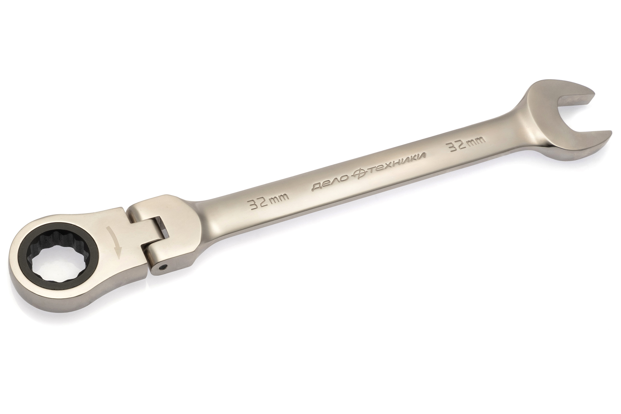 Ключ комбинированный Дело Техники трещоточный шарнирный 32 мм, 515432 комбинированный ключ дело техники