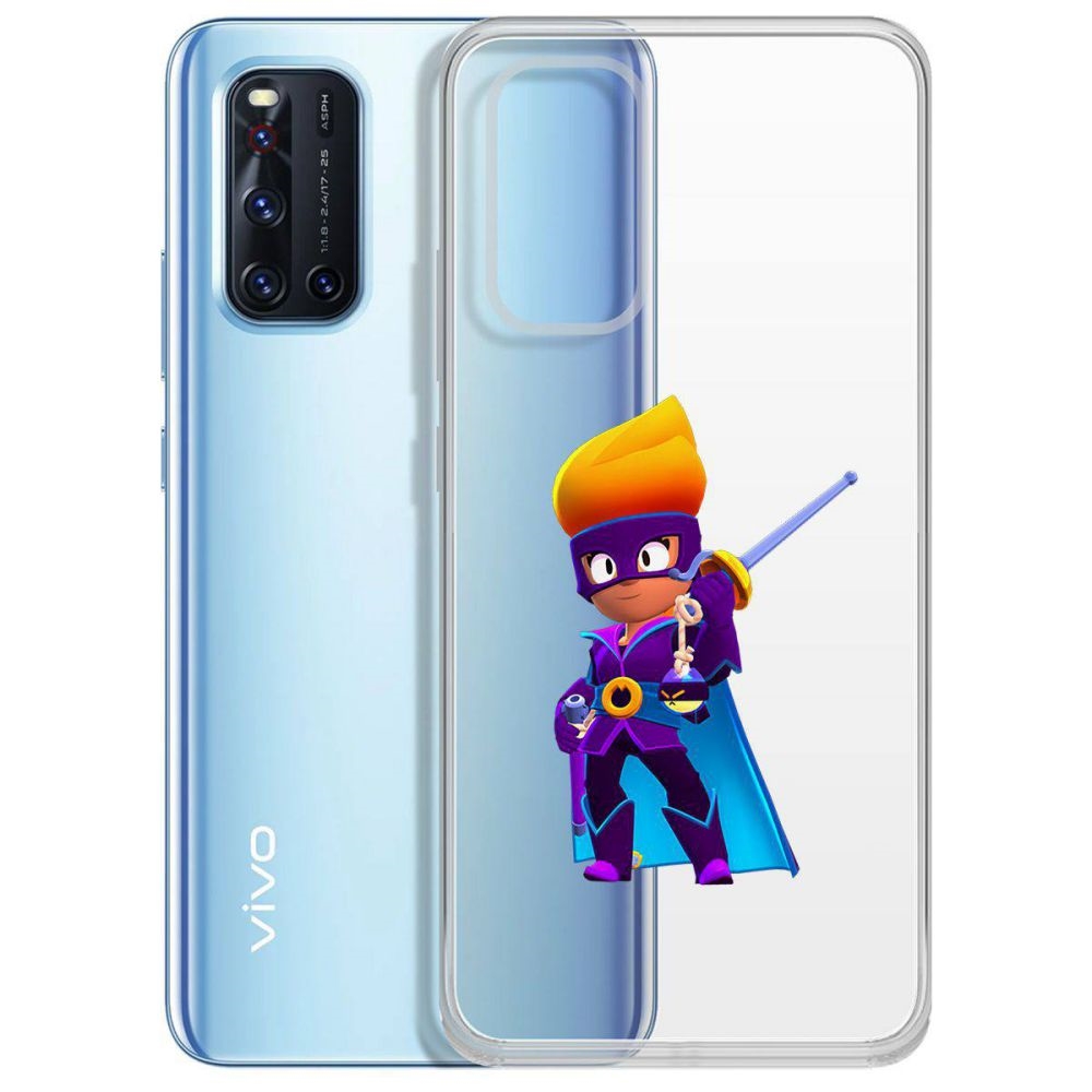 

Чехол-накладка Brawl Stars-Амбер де Ла Вега для Vivo V19, Прозрачный