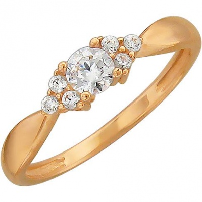 

Кольцо из красного золота со swarovski р.  Эстет 01К119307, 01К119307