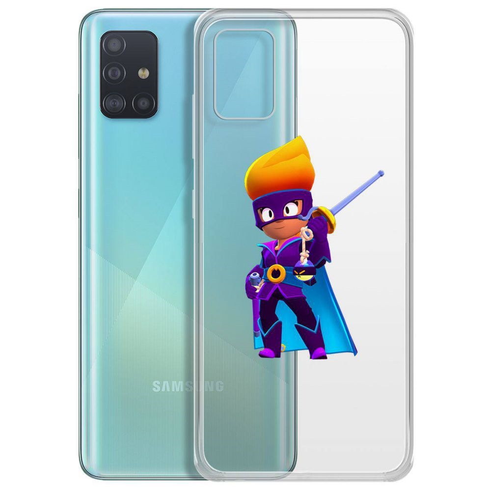 

Чехол-накладка Brawl Stars-Амбер де Ла Вега для Samsung Galaxy A51 (A515), Прозрачный