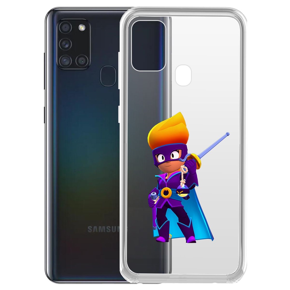 

Чехол-накладка Brawl Stars-Амбер де Ла Вега для Samsung Galaxy A21s (A217), Прозрачный