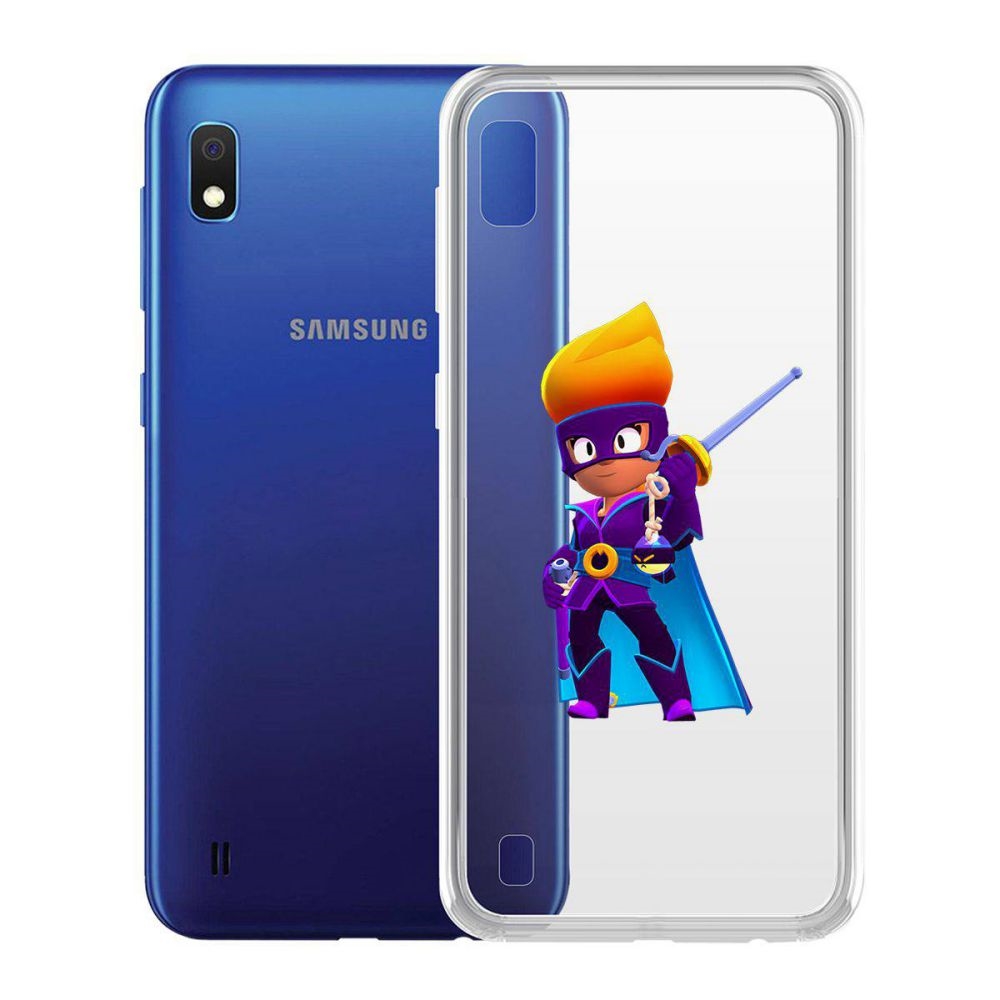 

Чехол-накладка Brawl Stars-Амбер де Ла Вега для Samsung Galaxy A10 (A105), Прозрачный