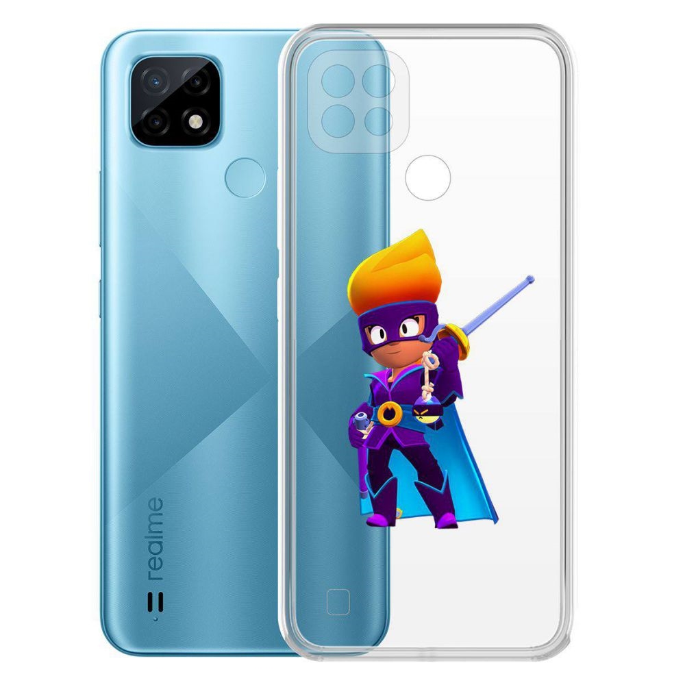 

Чехол-накладка Brawl Stars-Амбер де Ла Вега для Realme C21, Прозрачный