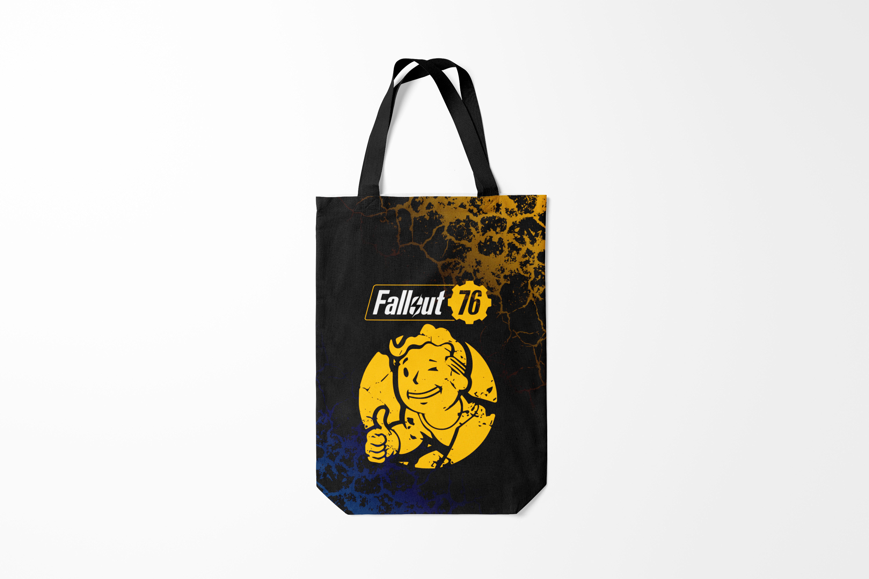 

Сумка шoппер унисекс Burnettie Fallout 76., синий; желтый, Разноцветный, Fallout 76.