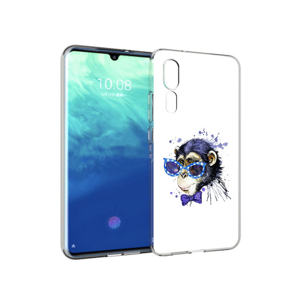 

Чехол MyPads Tocco для ZTE Axon 10 Pro акварельная обезьяна (PT134302.444.216), Прозрачный, Tocco