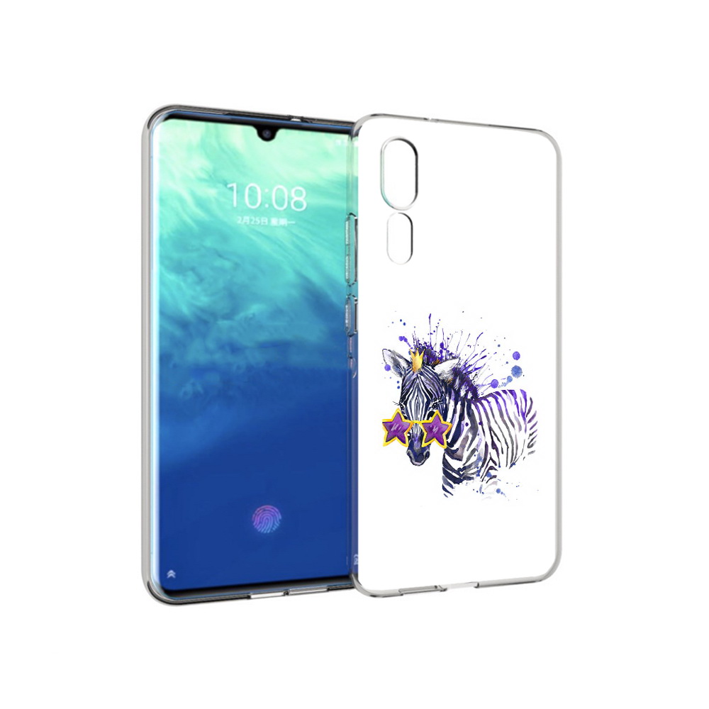 

Чехол MyPads Tocco для ZTE Axon 10 Pro акварельная зебра (PT134302.444.215), Прозрачный, Tocco