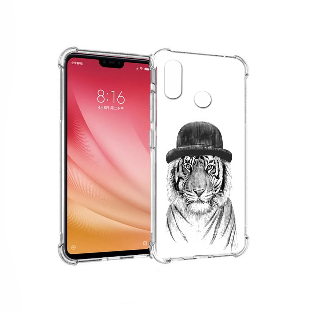 

Чехол MyPads Tocco для Xiaomi Mi 8 тигр британец (PT110454.314.641), Прозрачный, Tocco