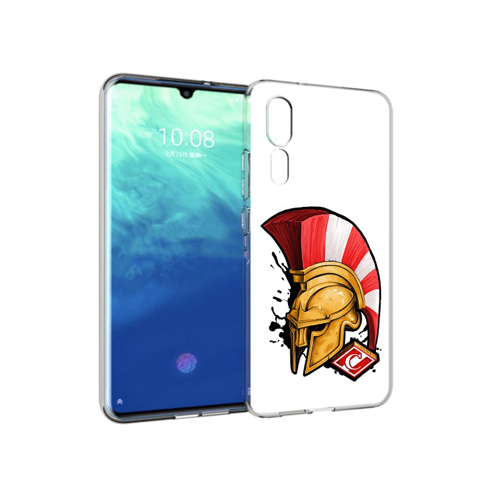 

Чехол MyPads Tocco для ZTE Axon 10 Pro ФК спартак шлем (PT134302.444.185), Прозрачный, Tocco