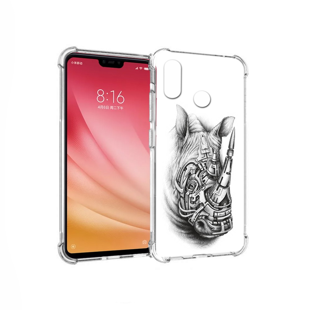 

Чехол MyPads Tocco для Xiaomi Mi 8 стальной носорог (PT110454.314.620), Прозрачный, Tocco