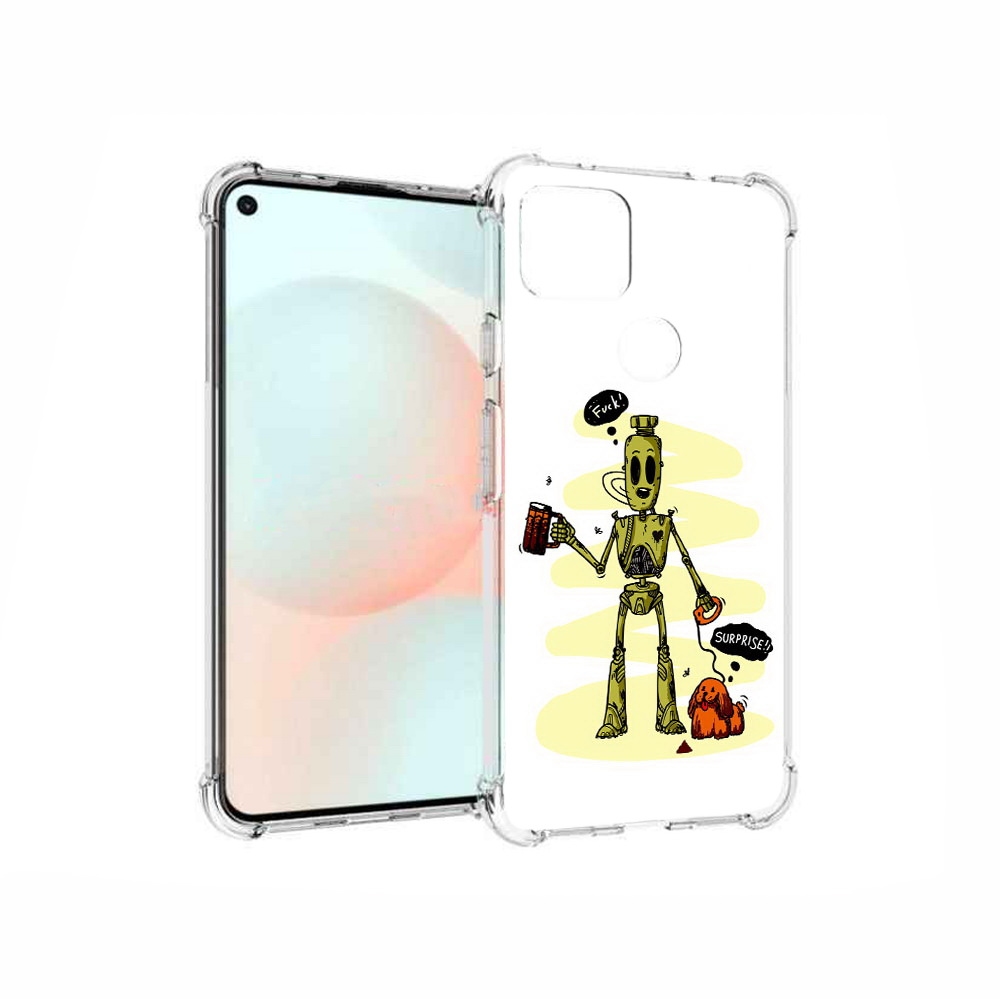 

Чехол MyPads Tocco для Google Pixel 5A прикольный робот, Прозрачный, Tocco