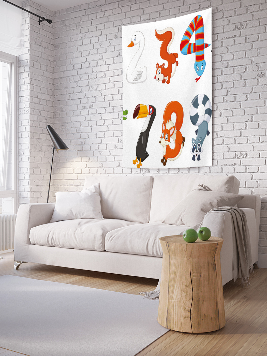 

Вертикальное фотопанно на стену JoyArty Звериная математика 100x150 см, Звериная математика