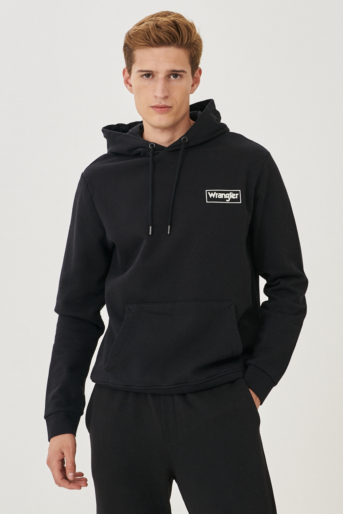 фото Худи мужское wrangler hooded черное 2xl