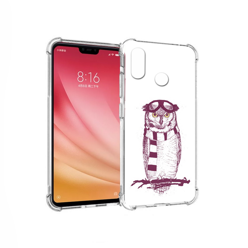 

Чехол MyPads Tocco для Xiaomi Mi 8 сова-летчик (PT110454.314.612), Прозрачный, Tocco