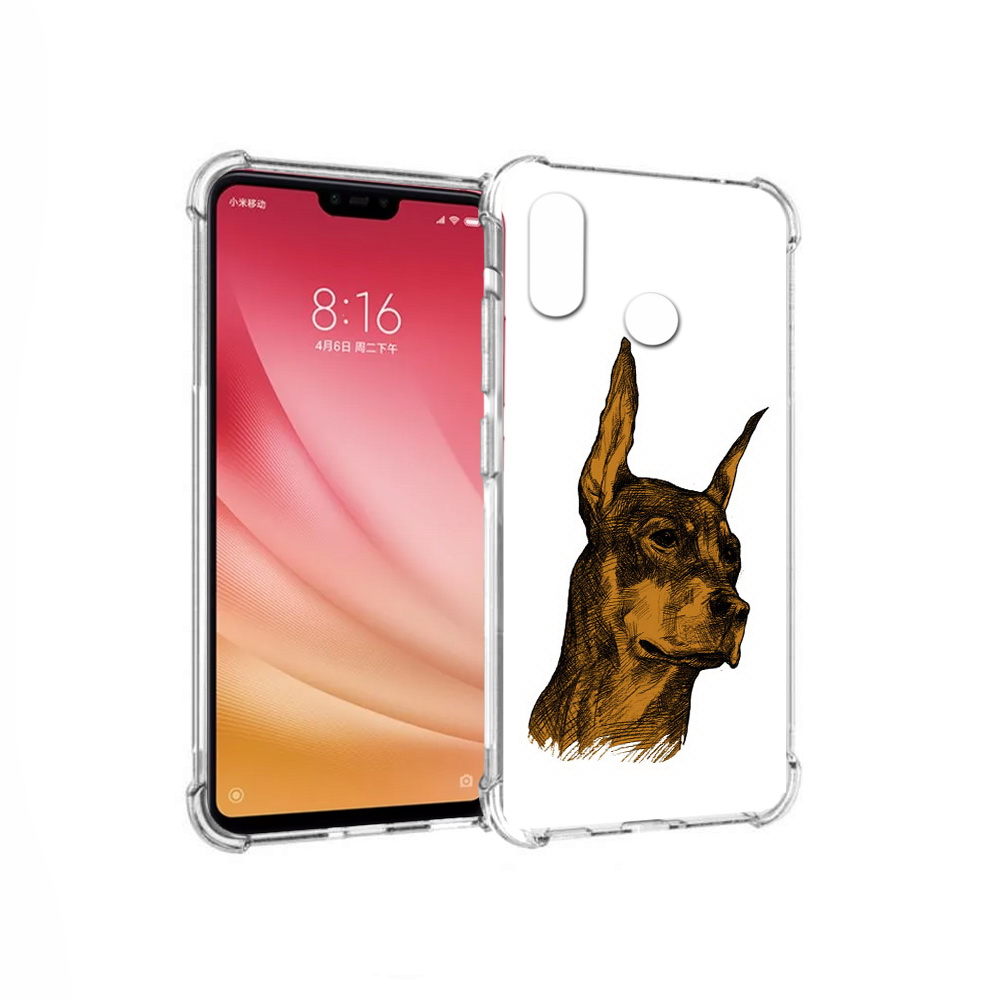 

Чехол MyPads Tocco для Xiaomi Mi 8 скетч доберман (PT110454.314.605), Прозрачный, Tocco