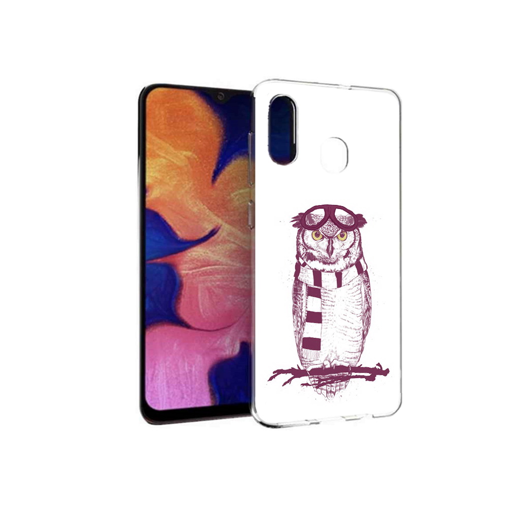 

Чехол MyPads Tocco для Samsung Galaxy A30 сова-летчик (PT126700.499.612), Прозрачный, Tocco