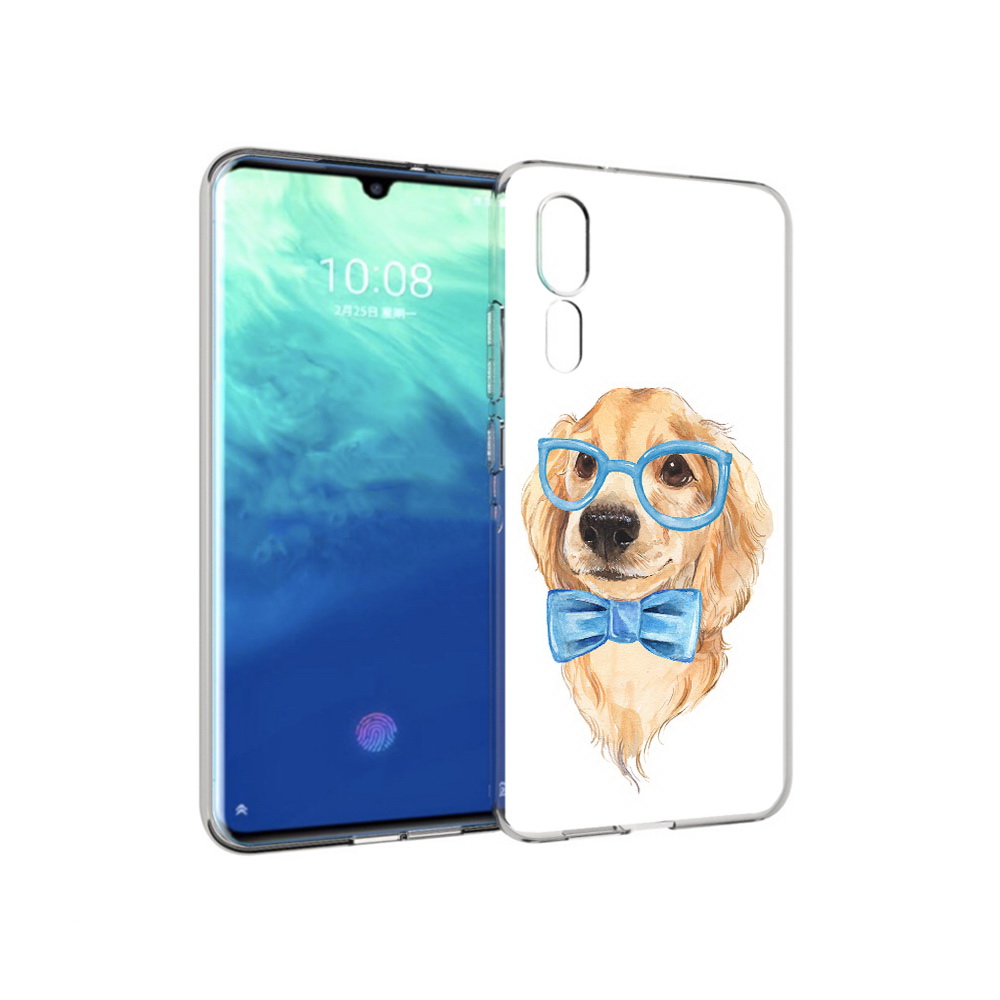 

Чехол MyPads Tocco для ZTE Axon 10 Pro Собака интеллигент (PT134302.444.159), Прозрачный, Tocco