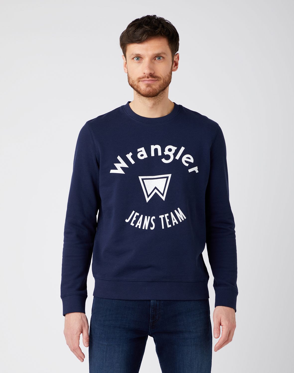 

Свитшот мужской Wrangler Crew Sweat синий S, Crew Sweat