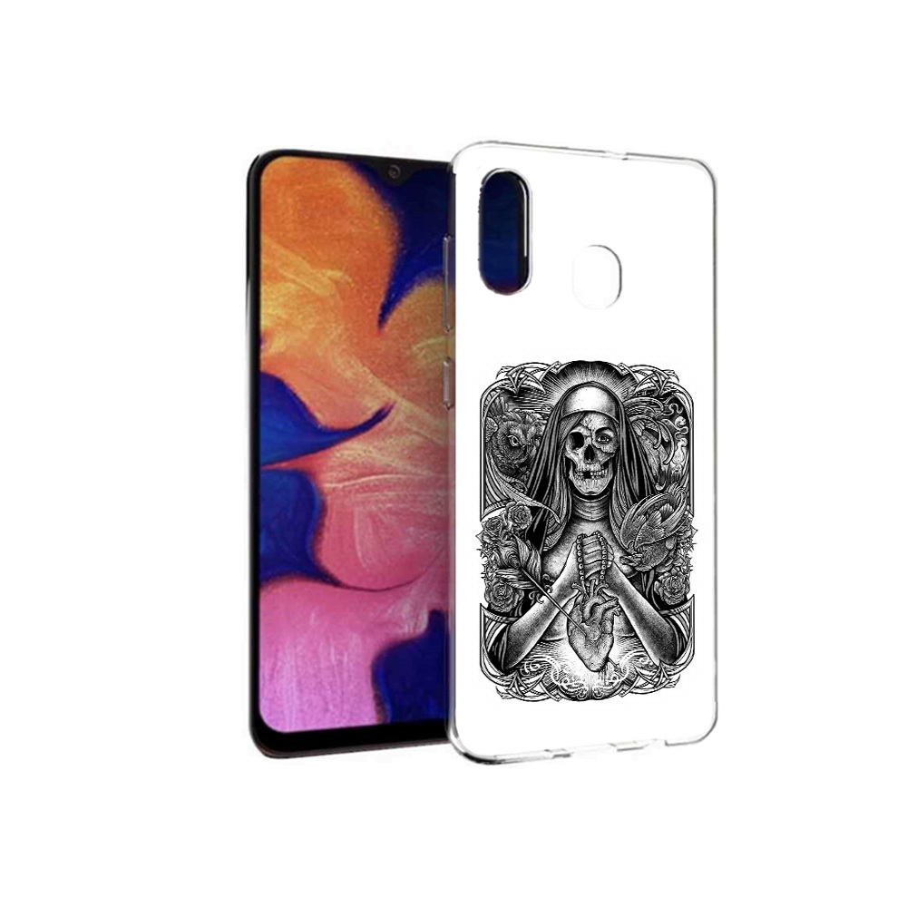 

Чехол MyPads Tocco для Samsung Galaxy A30 скелет с сердцем (PT126700.499.603), Прозрачный, Tocco