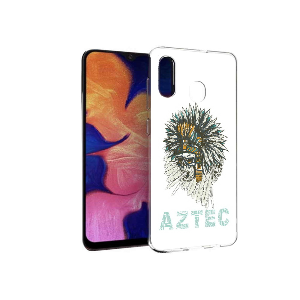 

Чехол MyPads Tocco для Samsung Galaxy A30 скелет индеец (PT126700.499.602), Прозрачный, Tocco
