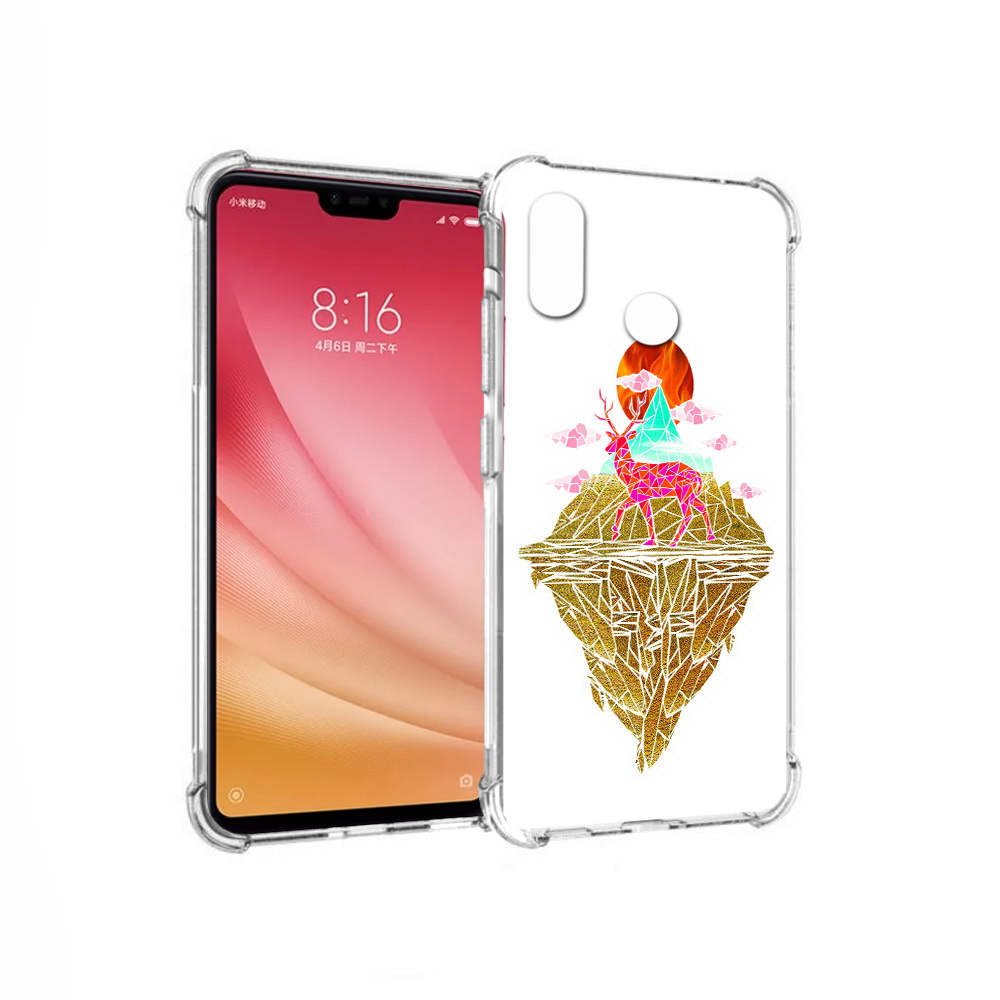 

Чехол MyPads Tocco для Xiaomi Mi 8 розовый олень абстракция (PT110454.314.586), Прозрачный, Tocco