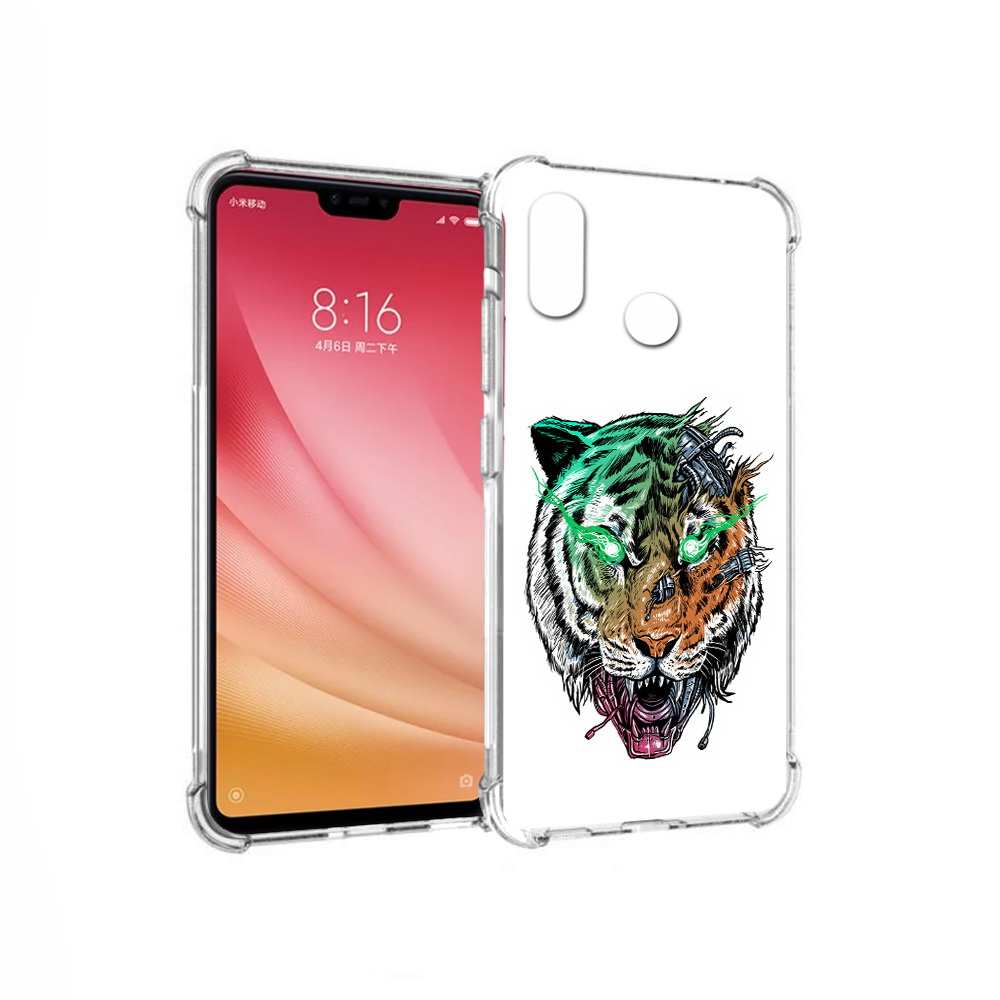 

Чехол MyPads Tocco для Xiaomi Mi 8 робо-тигр (PT110454.314.584), Прозрачный, Tocco