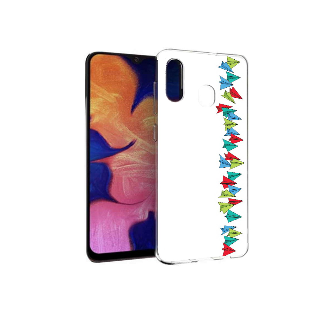 

Чехол MyPads Tocco для Samsung Galaxy A30 самолетики из листочков (PT126700.499.593), Прозрачный, Tocco
