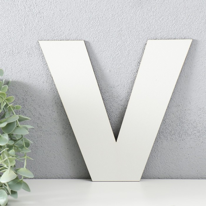 

Панно буква "V" 21,5х20 см, белая