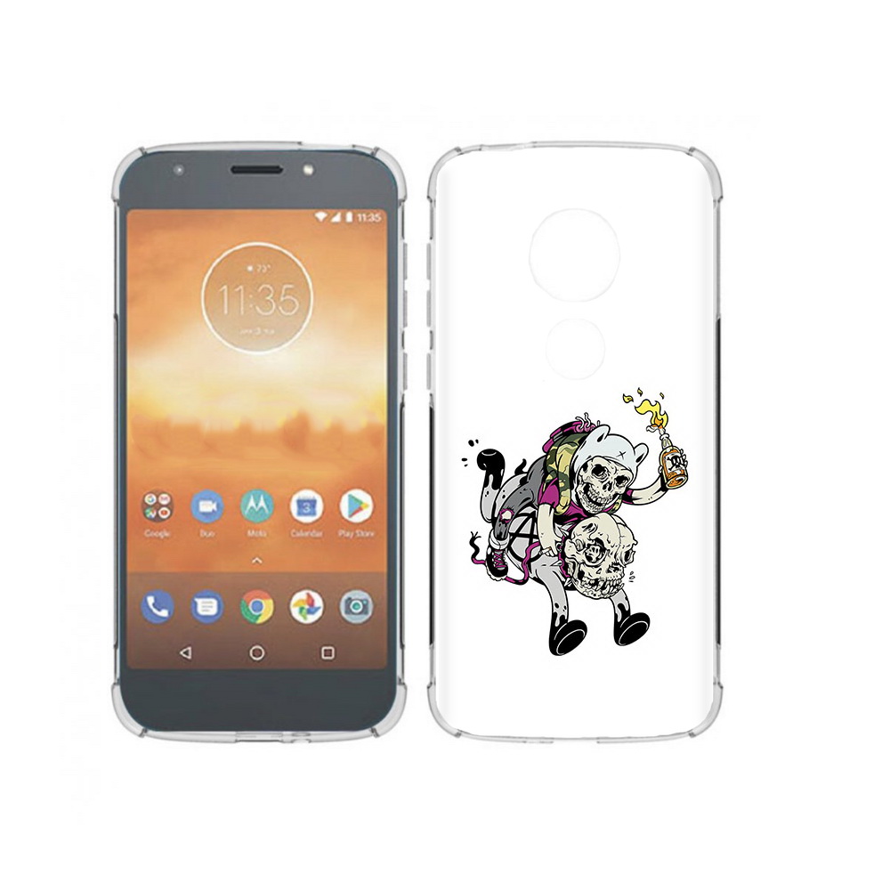 

Чехол MyPads Tocco для Motorola Moto E5 Play время приключений скелеты (PT227065.372.277), Прозрачный, Tocco