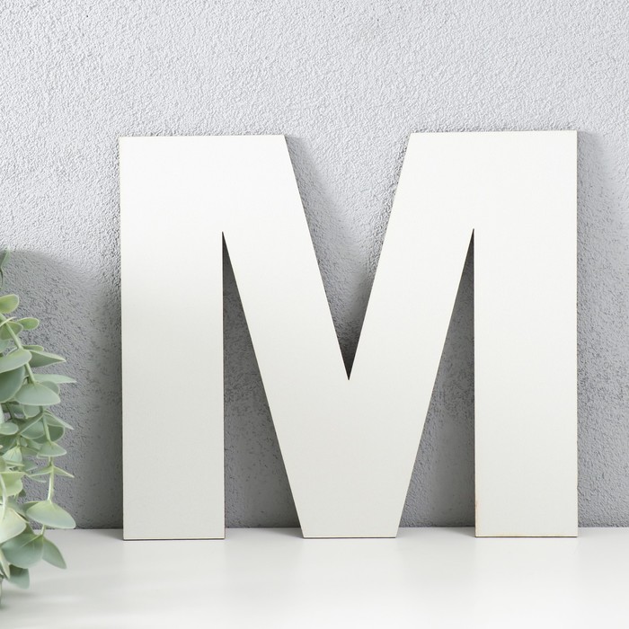 

Панно буква "M" 22,5х20 см, белая