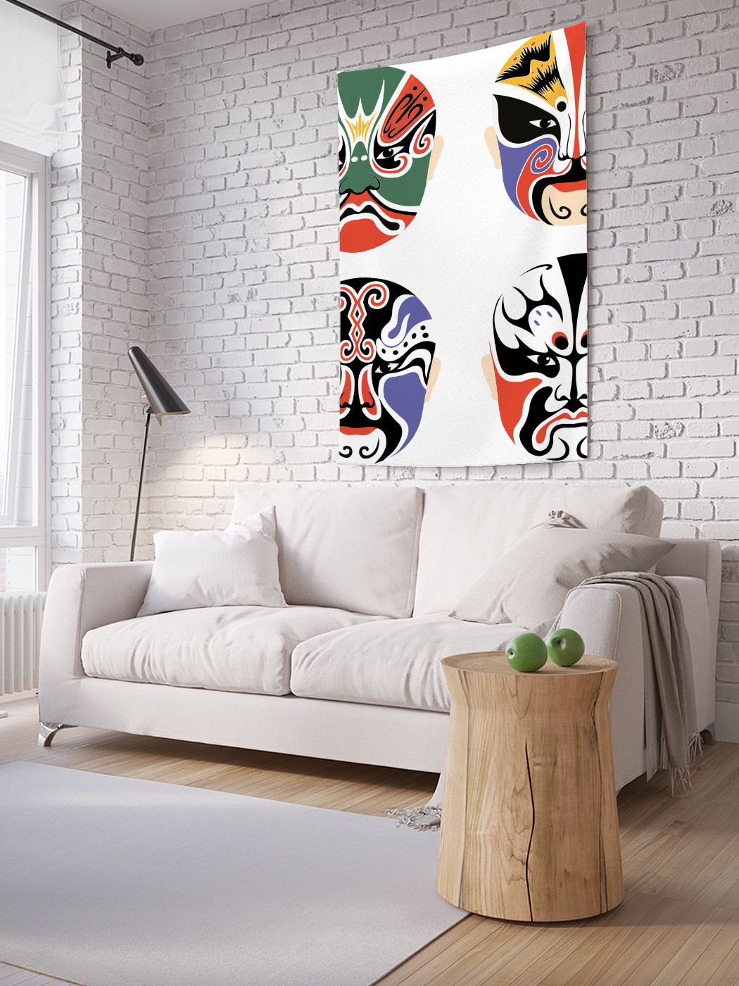 

Вертикальное фотопанно на стену JoyArty Грим японского актера 100x150 см, Грим японского актера